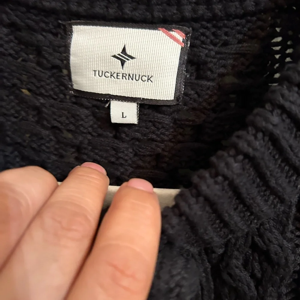 Tuckernuck Black Cable Knit Cardigan - Picture 6 of 6